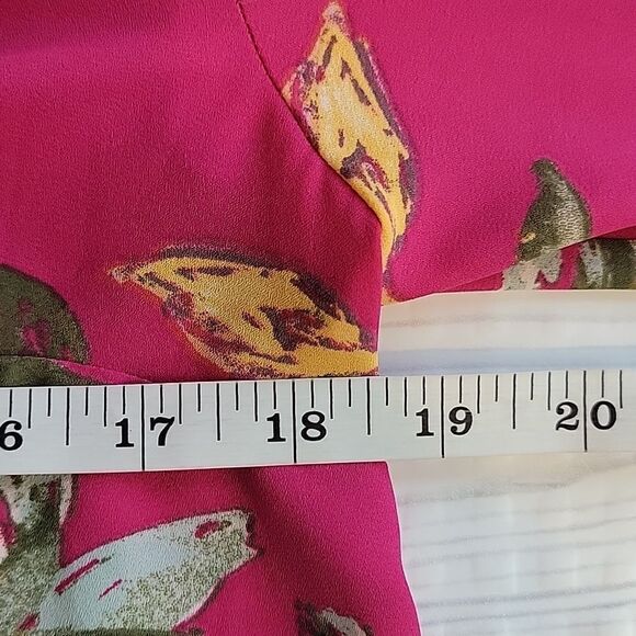 Rachel by Rachel Roy tropical floral flutter sleeved blouse Women's Size 4 - Picture 11 of 12